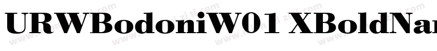 URWBodoniW01 XBoldNarrowD字体转换